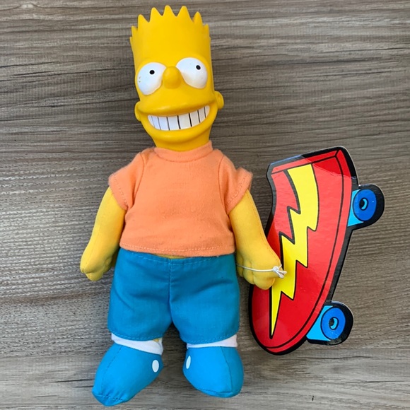 Vintage Bart Simpson Doll 1990 Matt Groening Cartoon character The Simpsons Toy - Picture 9 of 9